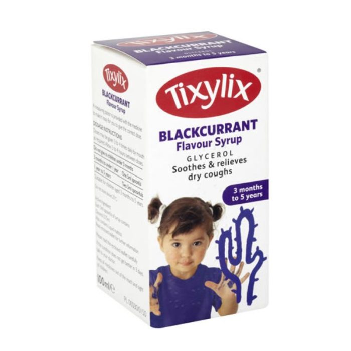 Tixylix Blackcurrant Cough Syrup TopUp Pharmacy