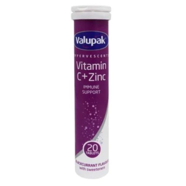 Valupak Soluble Vitamin C 1000MG +Zinc 15MG